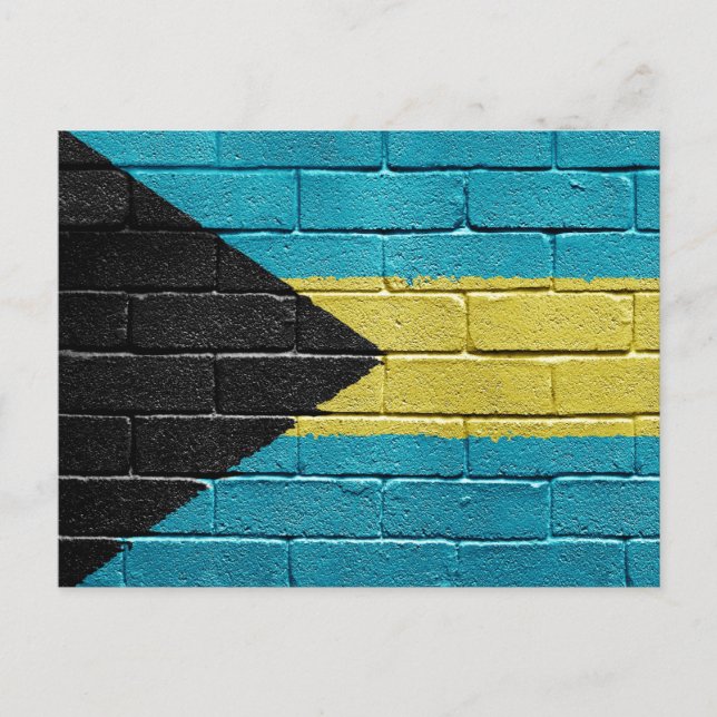 Flagge der Bahamas Postkarte (Vorderseite)