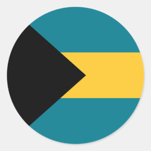 Flagge der Bahamas Runder Aufkleber