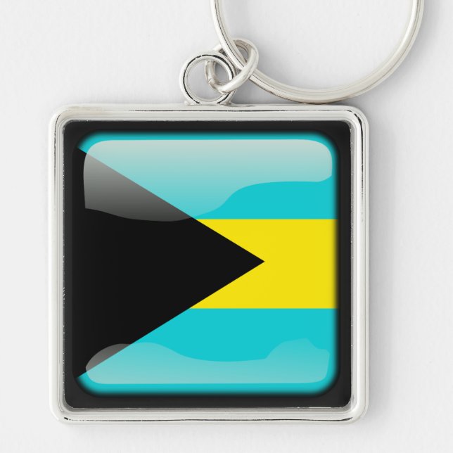 Flagge der Bahamas Schlüsselanhänger (Vorne)