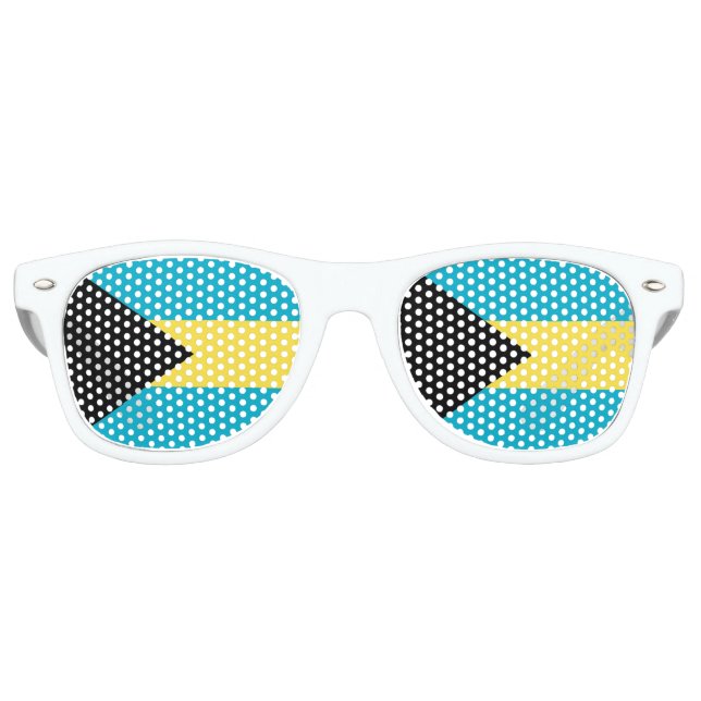 Flagge der Bahamas Sonnenbrille (Vorderseite)