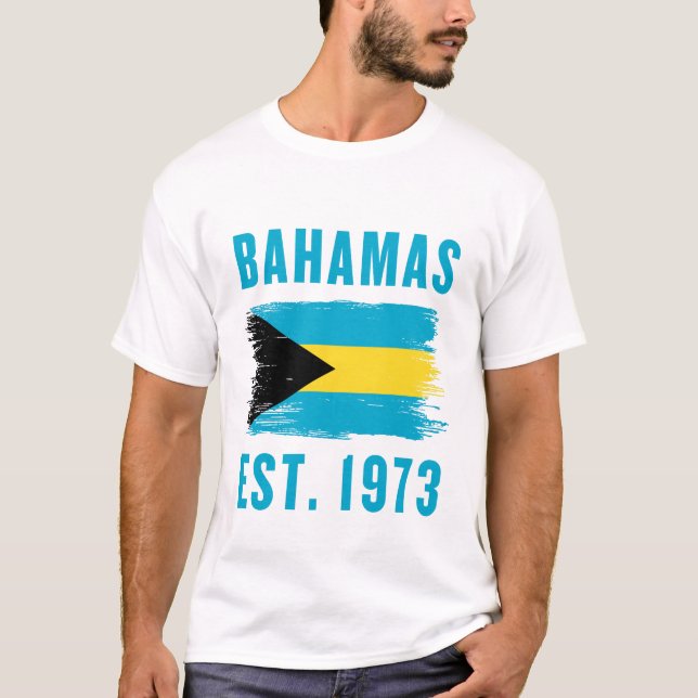 Flagge der Bahamas T-Shirt (Vorderseite)