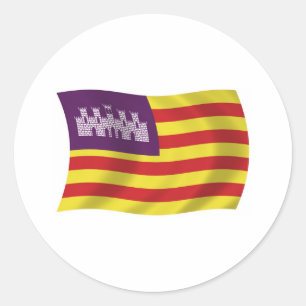 Flagge der Balearischen Inseln Aufkleber