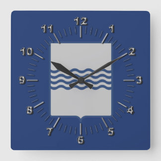 Flagge der Basilicata (Italien) Quadratische Wanduhr