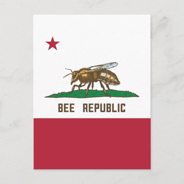 Flagge der Bienenrepublik Postkarte (Vorderseite)