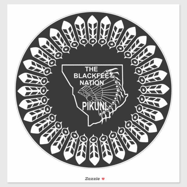 Flagge der Blackfeet Nation Aufkleber (Blatt)
