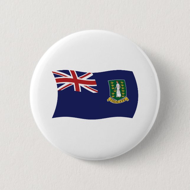 Flagge der Britischen Jungferninseln Button (Vorderseite)