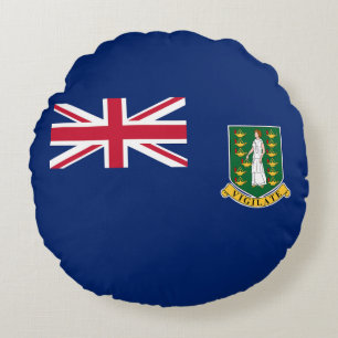 Flagge der Britischen Jungferninseln Rundes Kissen