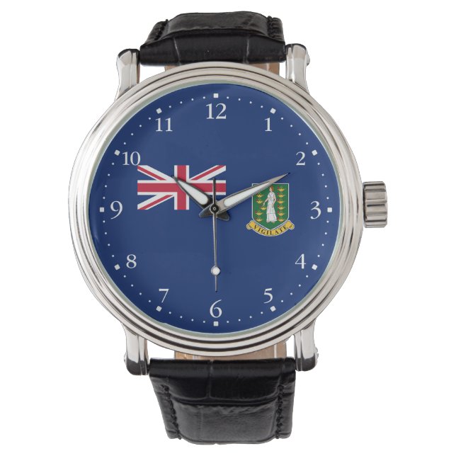 Flagge der Britischen Jungfrau Armbanduhr (Vorderseite)