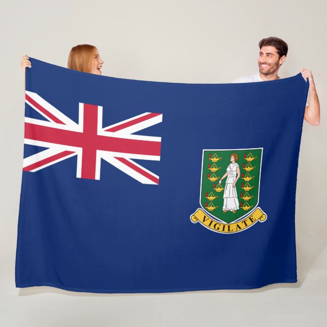 Flagge der Britischen Jungfrau (BVI) Fleecedecke (Beispiel)