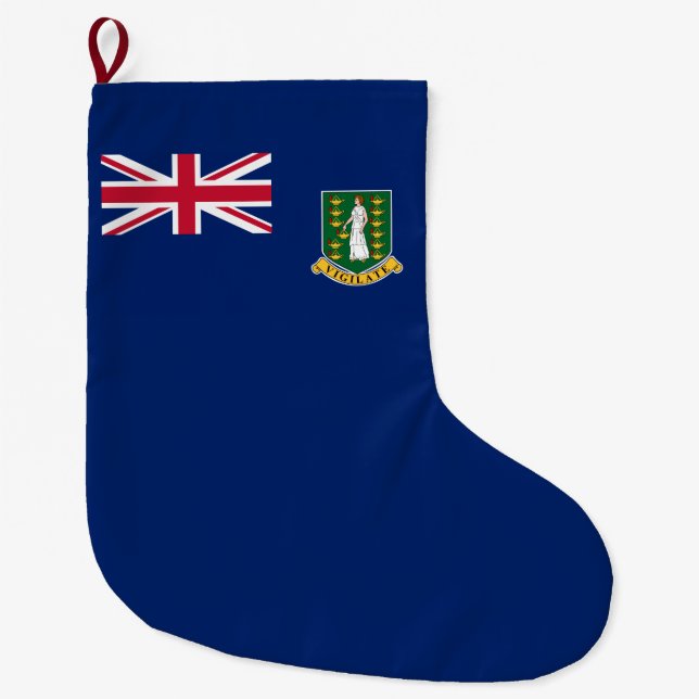 Flagge der Britischen Jungfrau (BVI) Großer Weihnachtsstrumpf (Vorderseite)