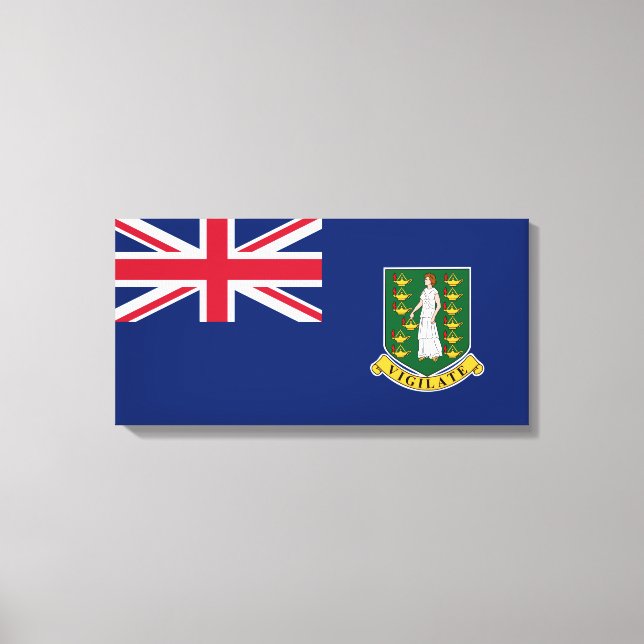 Flagge der Britischen Jungfrau (BVI) Leinwanddruck (Vorderseite)