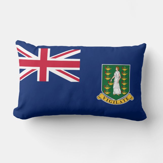 Flagge der Britischen Jungfrau (BVI) Lendenkissen (Vorderseite)