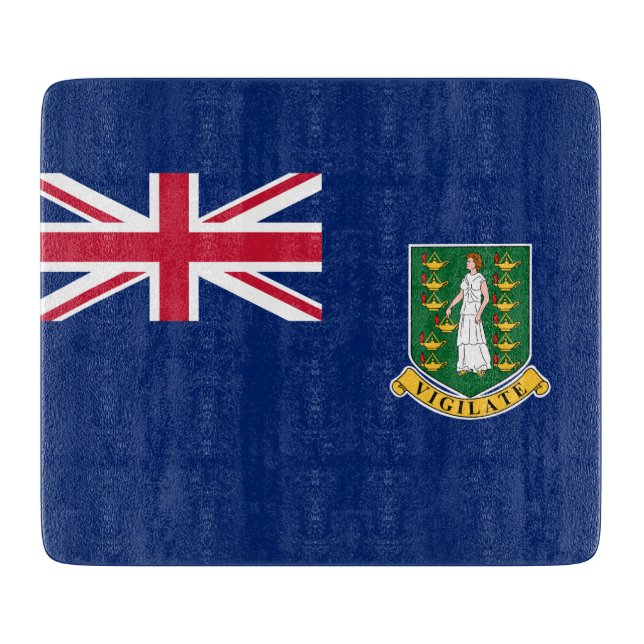 Flagge der Britischen Jungfrau (BVI) Schneidebrett (Vorderseite)