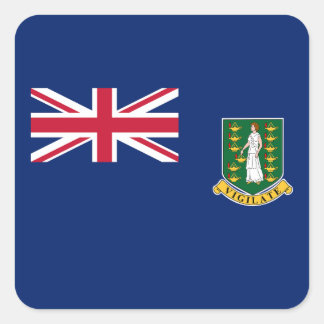 Flagge der Britischen Jungfrau Quadratischer Aufkleber