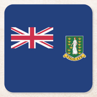 Flagge der Britischen Jungfrau Rechteckiger Pappuntersetzer