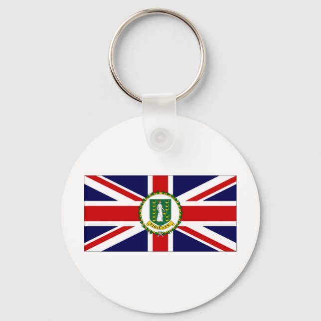 Flagge der Britischen Jungfrau Schlüsselanhänger (Vorderseite)