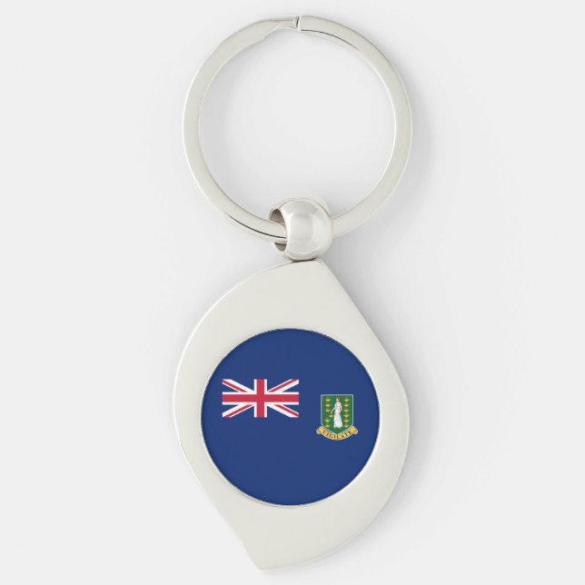 Flagge der Britischen Jungfrau Schlüsselanhänger (Vorderseite)