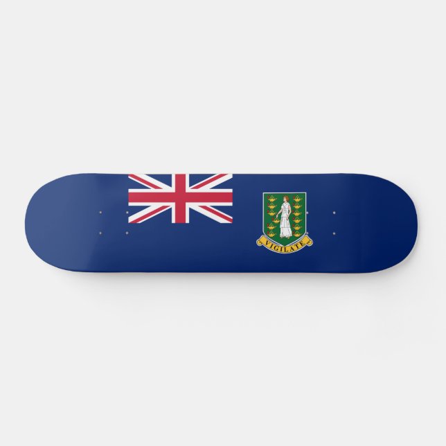 Flagge der Britischen Jungfrau Skateboard (Horizontal)