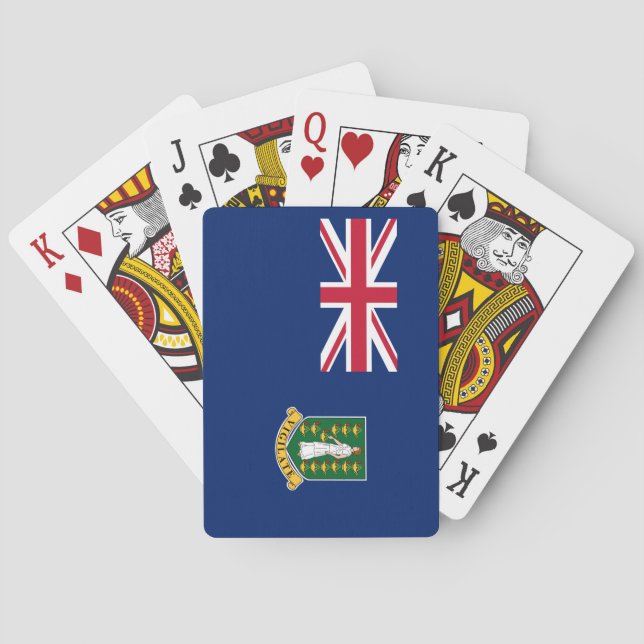 Flagge der Britischen Jungfrau Spielkarten (Rückseite)