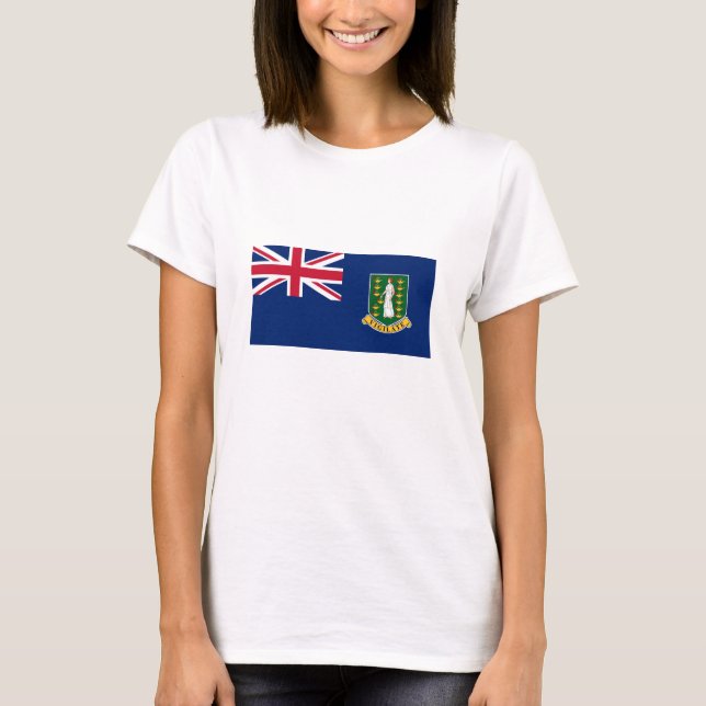 Flagge der Britischen Jungfrau T-Shirt (Vorderseite)