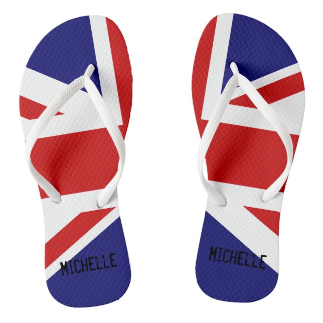 Flagge der Britischen Union flackert Flops mit Nam Flip Flops (Fußbett)