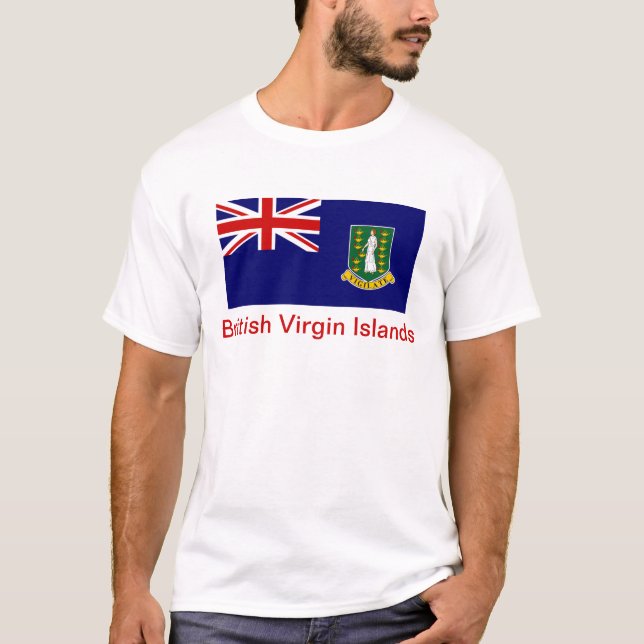 Flagge der British Virgin Islands T-Shirt (Vorderseite)