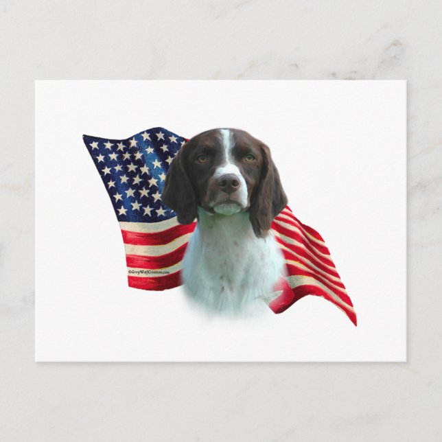 Flagge der Brittany Spaniel Postkarte (Vorderseite)