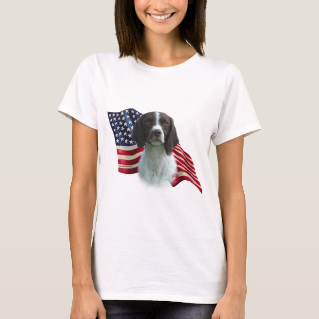 Flagge der Brittany Spaniel T-Shirt (Vorderseite)
