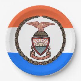 Flagge der Bronx (Borough in New York City) Pappteller