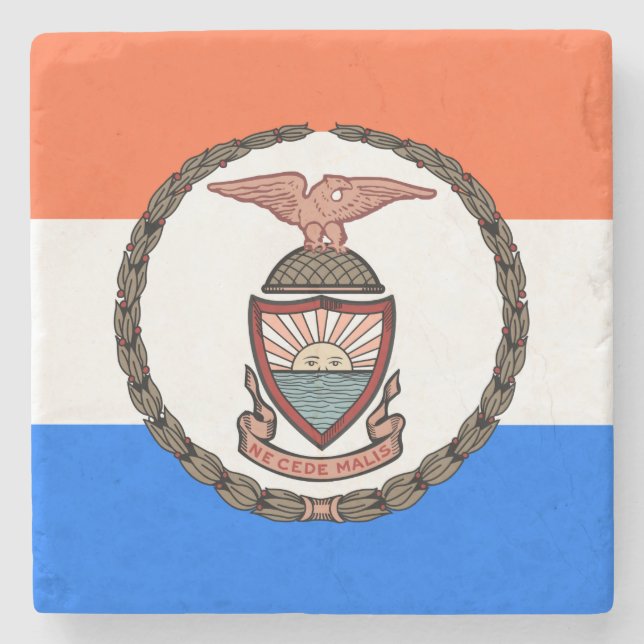 Flagge der Bronx (Borough in New York City) Steinuntersetzer (Vorderseite)