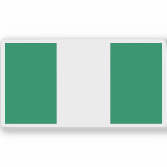 Flagge der Bundesstaatlichen Republik Nigeria Aufkleber (Vorderseite)