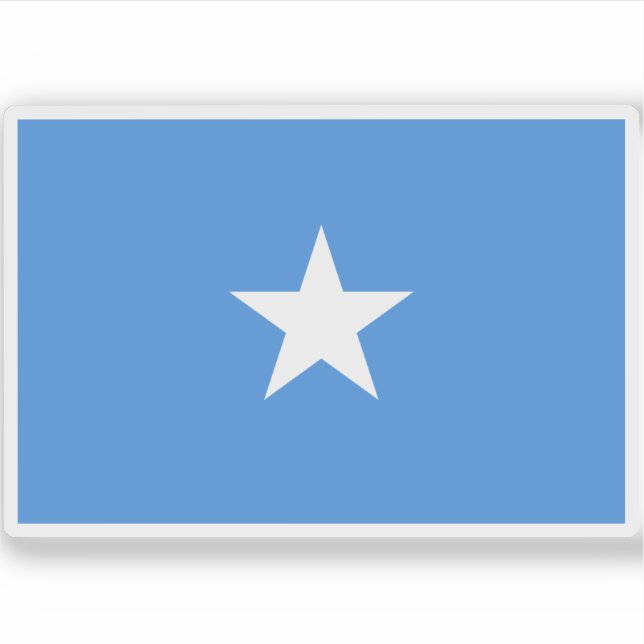 Flagge der Bundesstaatlichen Republik Somalia Aufkleber (Vorderseite)