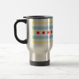 Flagge der Chicago-Reise-Tasse Reisebecher