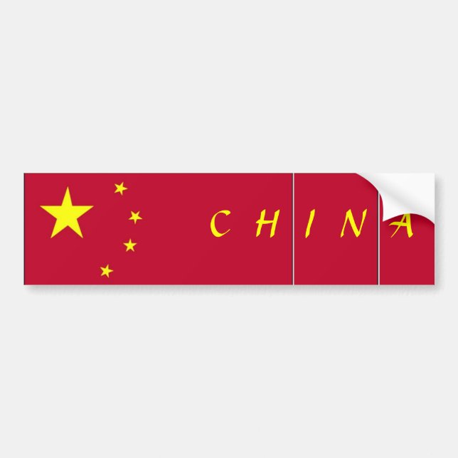 Flagge der China Autoaufkleber (Vorne)