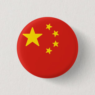 Flagge der China Button