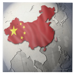 Flagge der China Fliese