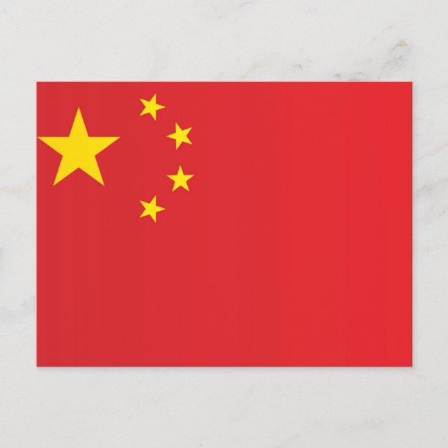 Flagge der China Postkarte (Vorderseite)