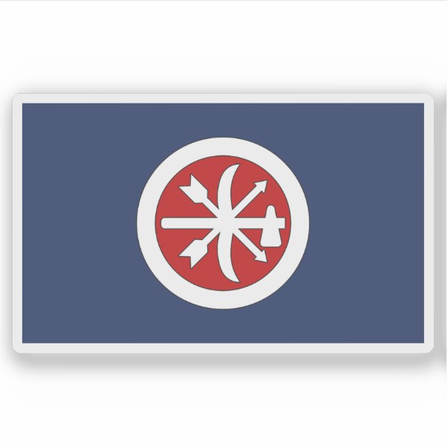 Flagge der Choctaw-Brigade, USA Aufkleber (Vorderseite)