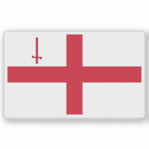 Flagge der City of London, England Aufkleber