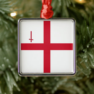 Flagge der City of London Keramik Ornament Aus Metall