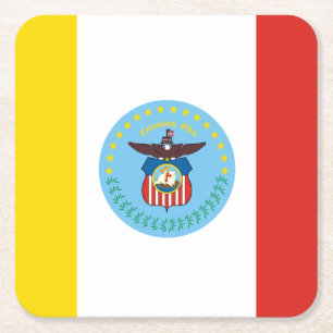 Flagge der Columbus, Ohio Square Paper Coaster Rechteckiger Pappuntersetzer
