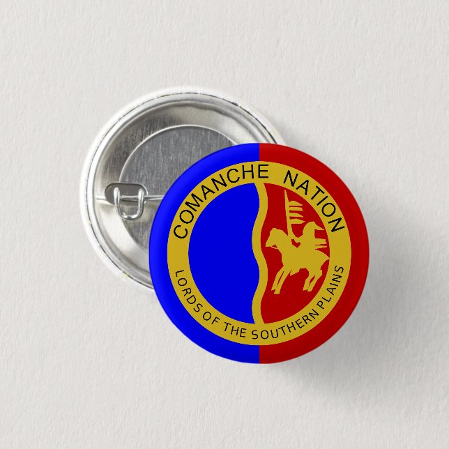 Flagge der Comanche-Nation Button (Vorne & Hinten)
