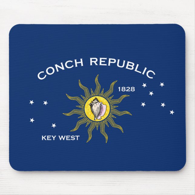 Flagge der Conch-Republik, Flagge von Key West Mousepad (Vorne)