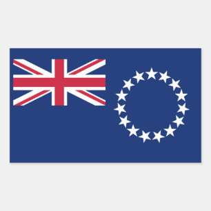 Flagge der Cook-Inseln Rechteckiger Aufkleber