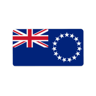 Flagge der Cook Islands Labels Adressaufkleber