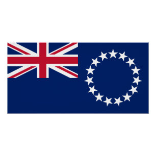 Flagge der Cook Islands Poster