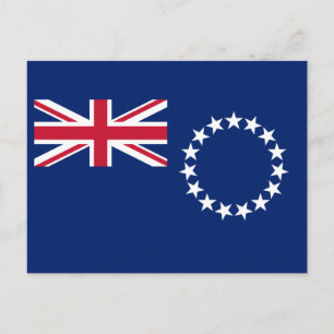 Flagge der Cook Islands Postkarte