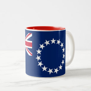 Flagge der Cook Islands Zweifarbige Tasse