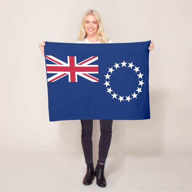 Flagge der Cookinseln Fleecedecke (Beispiel)