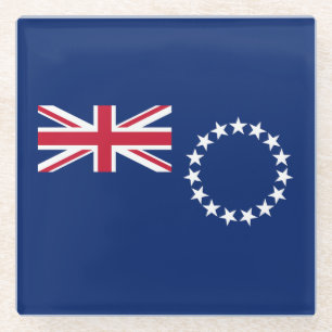 Flagge der Cookinseln Glasuntersetzer